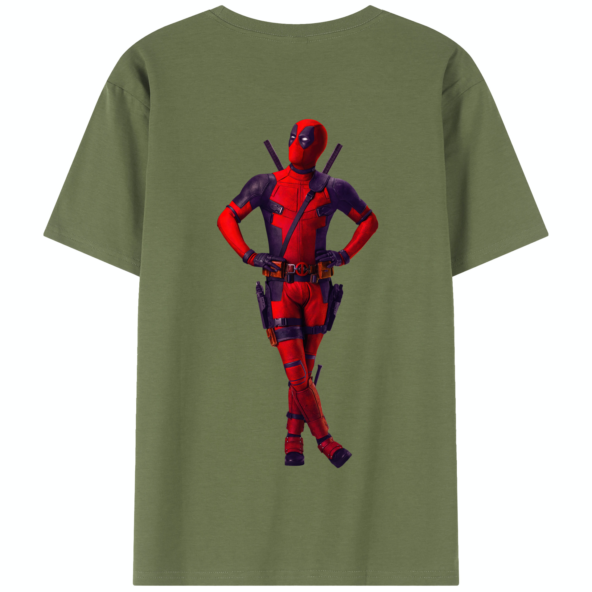 （画像用） Deadpool デッドプール 綿100％半袖Tシャツ（背面プリント）